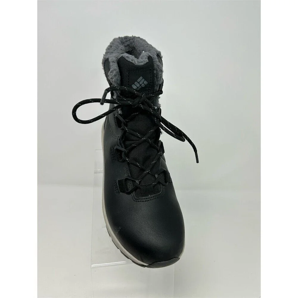 Columbia Moritza Snow Boots Black Gray Waterproof Insulated Lace Up Size 8